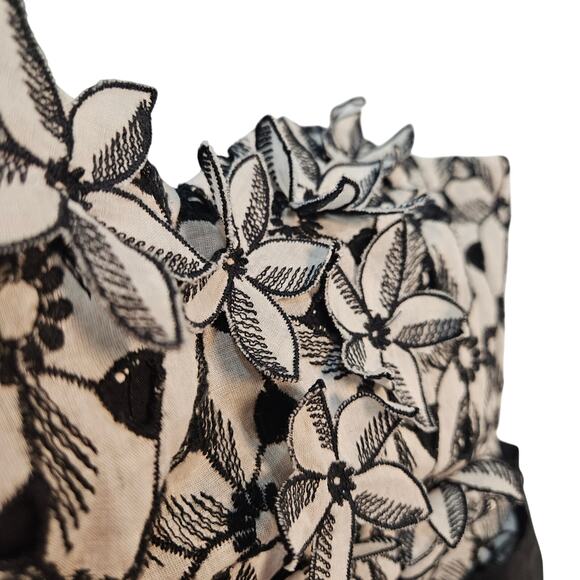 Anthropologie Moulinette Soeurs Overwhelmed Asters 3D Flower Eyelet Dress 8 - Picture 4 of 9